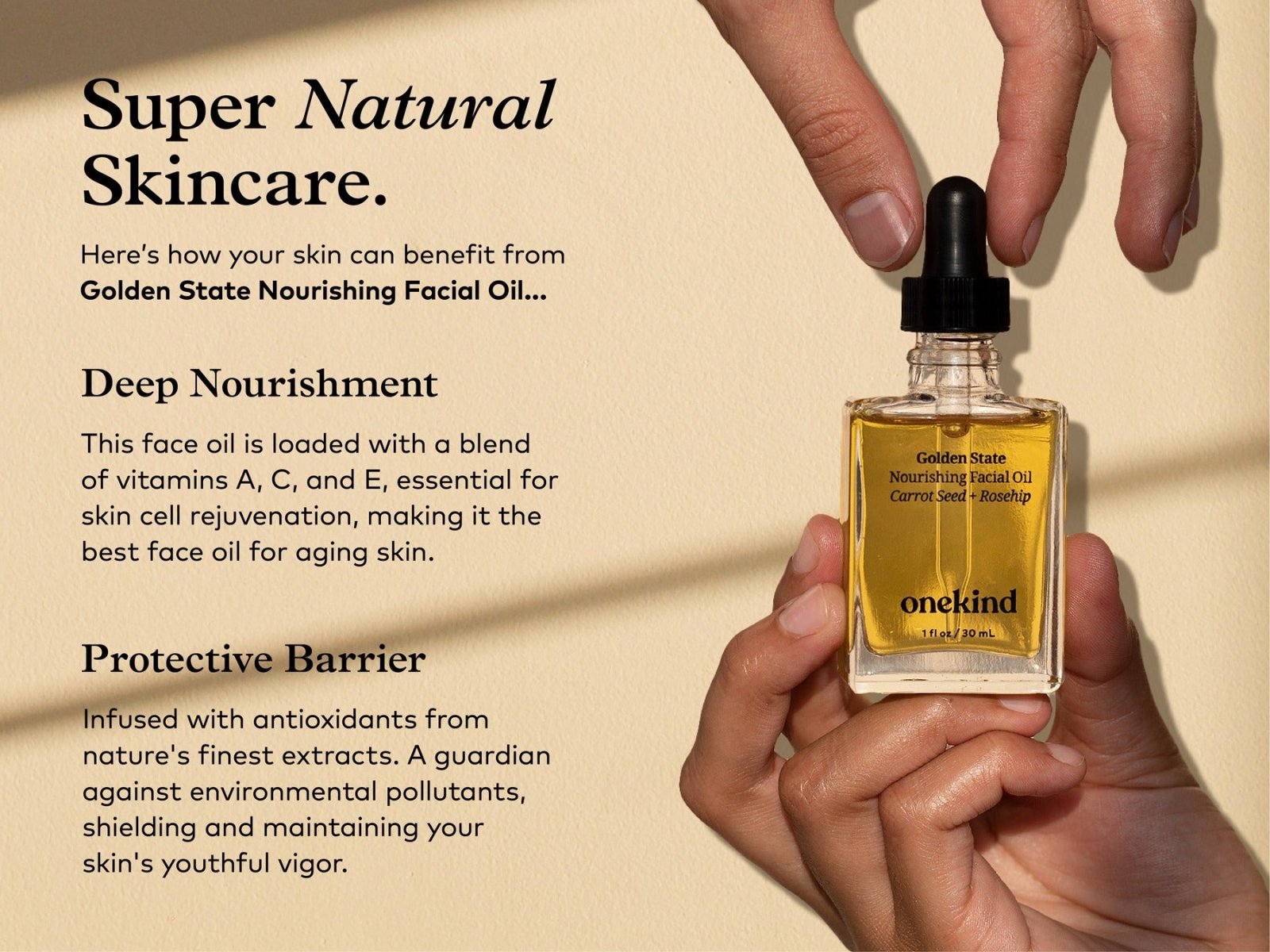 Golden State Nourishing Facial Oil - Onekind