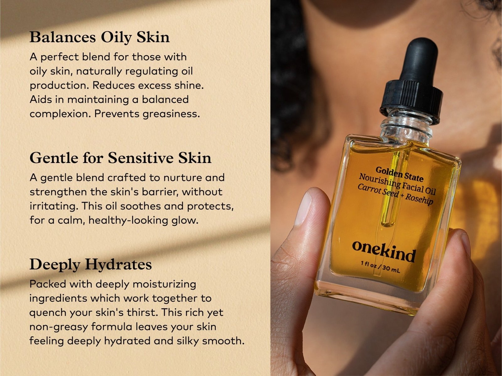 Golden State Nourishing Facial Oil - Onekind